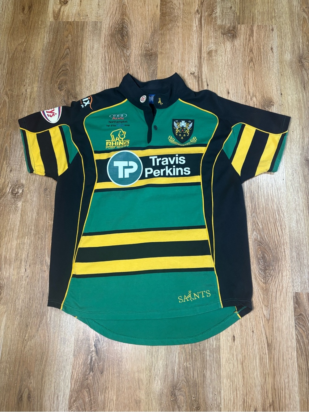 RHINO Northampton Saints Pro 2008/09 Home Shirt Rugby Jersey Size M